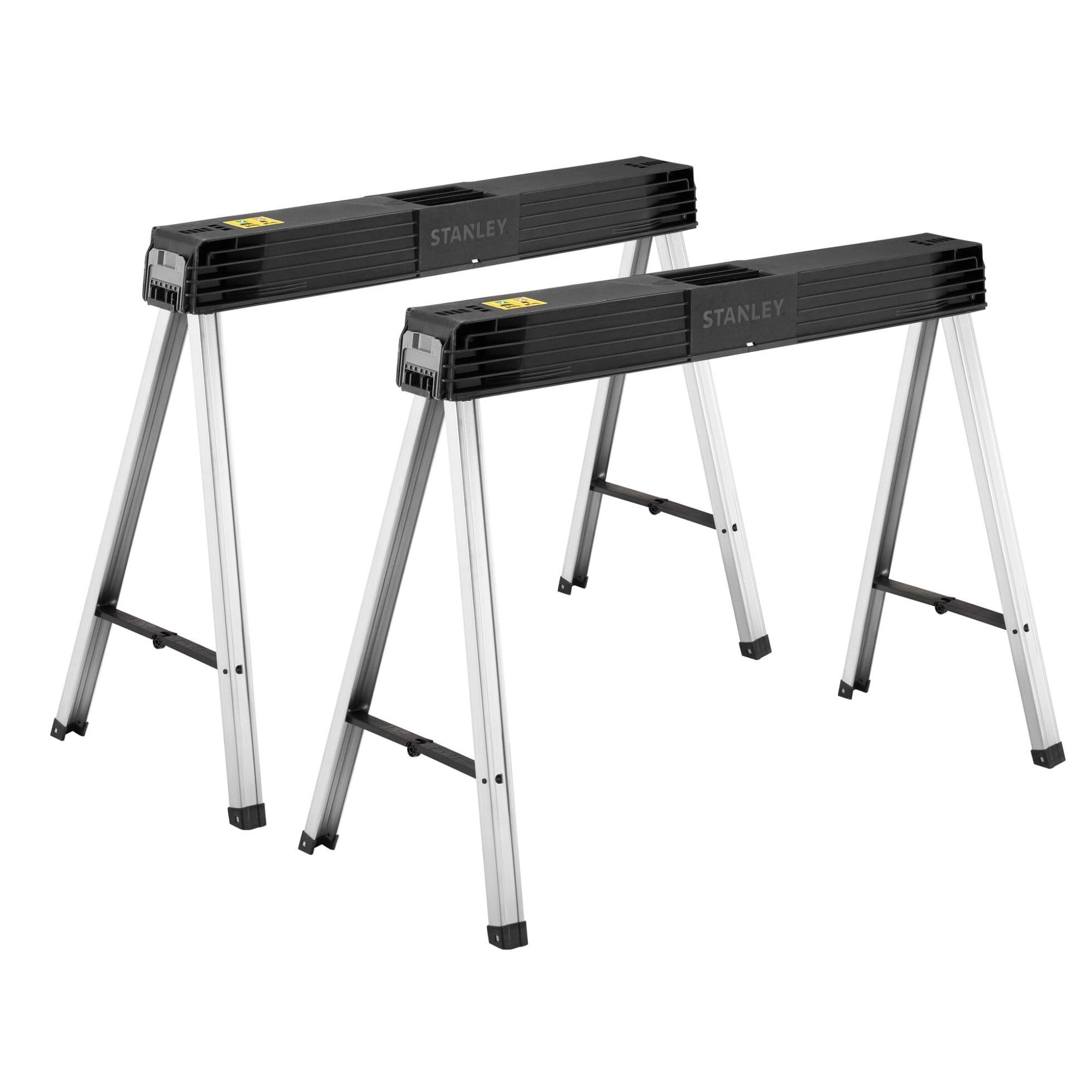 STANLEY Tréteaux Métalliques Pliants 340Kg (Paire), 1-​97-​475