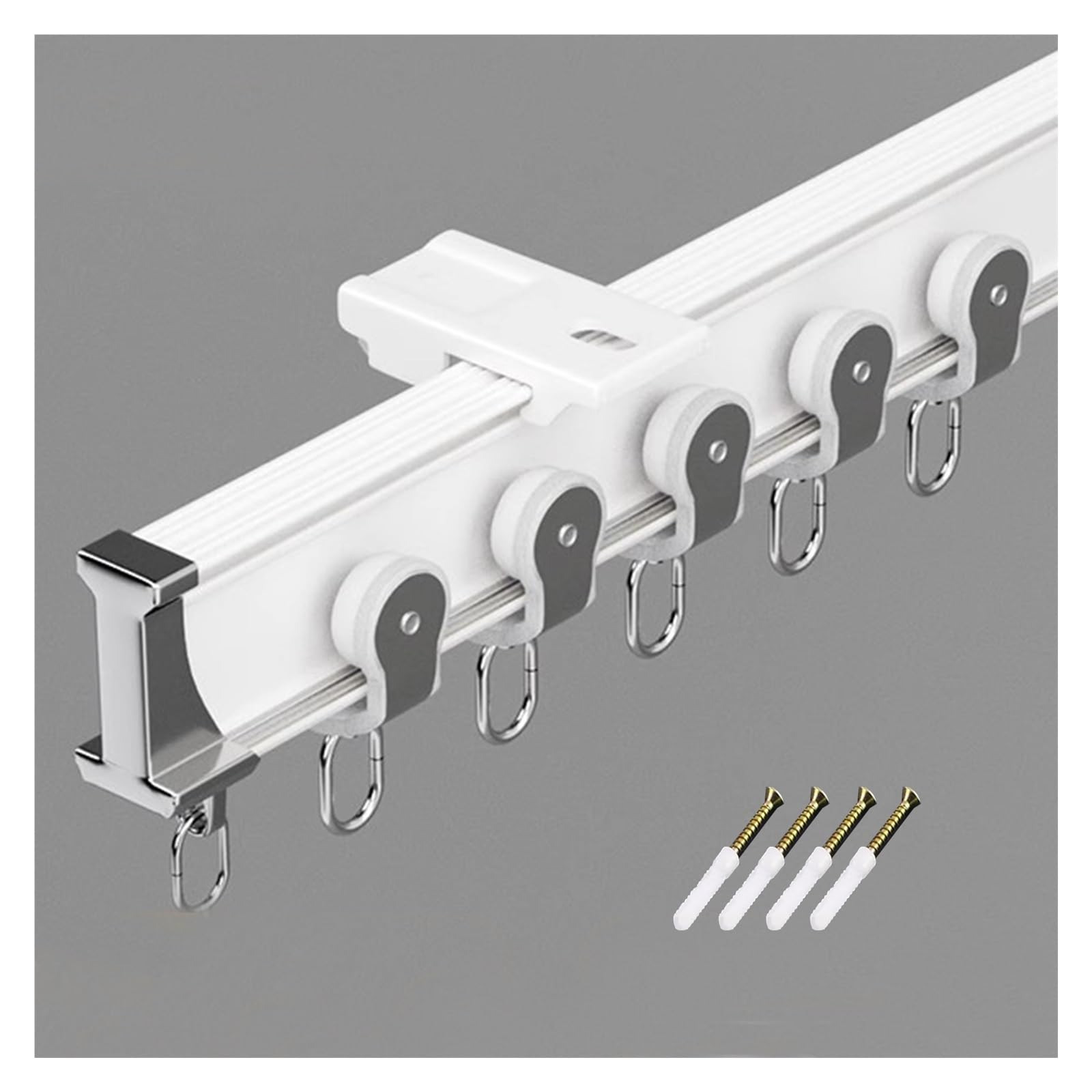 Riel para puerta corrediza de montaje en techo ajustable, de 23 pies