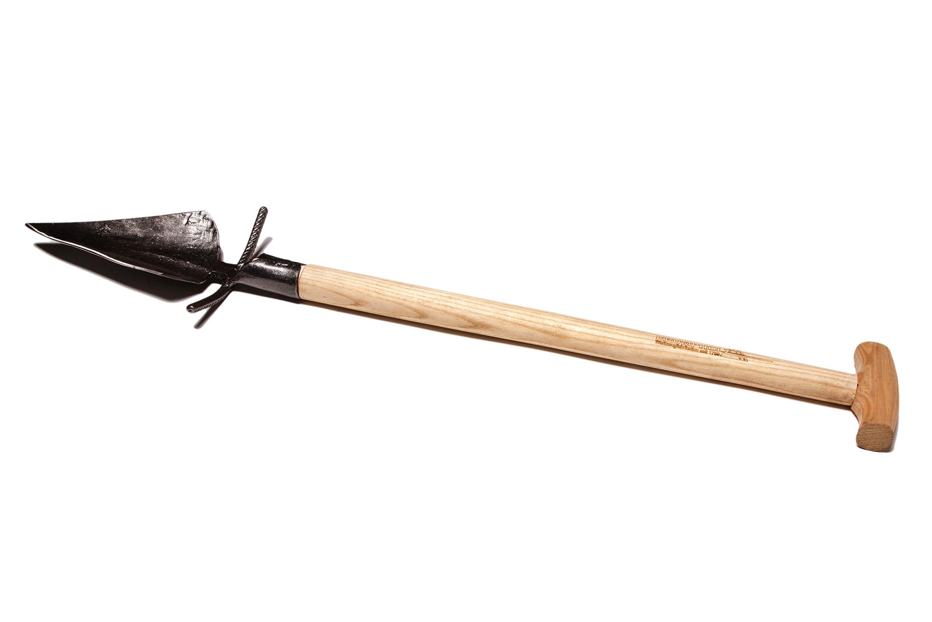 Signora spitzspaten forgiato con auftritt e manico a T in Frassino (80 cm)