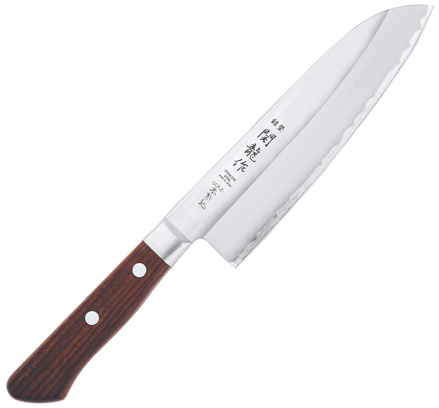 Coltello Santoku SekiRyu 165 mm in Acciaio al Molibdeno, SRW100, Prodotto in Giappone