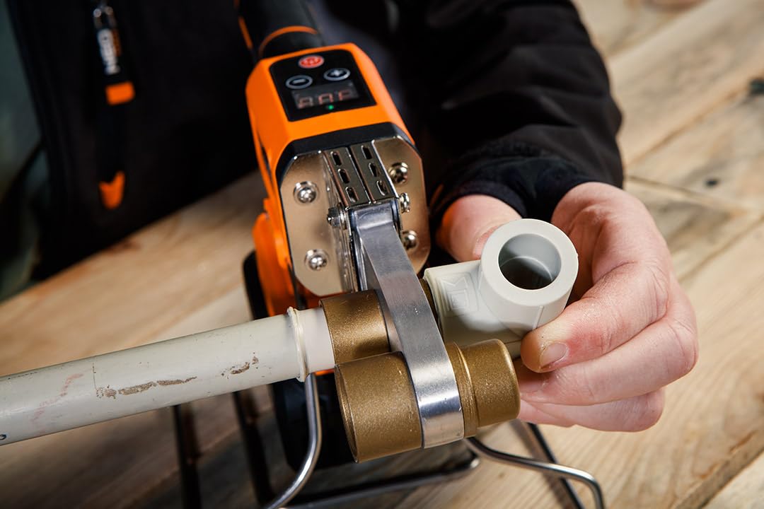 NEO TOOLS Poste à souder sans batterie, poste à souder à bout professionnel avec affichage numérique Poste à souder des tuyaux en plastique 18 V