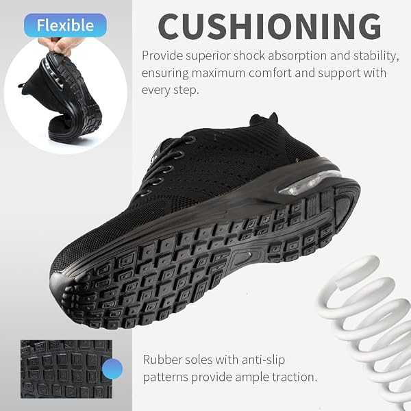 Scarpe Antinfortunistiche Uomo Donna Scarpe da Lavoroleggere Alte Comode Scarpe Sicurezza - 5