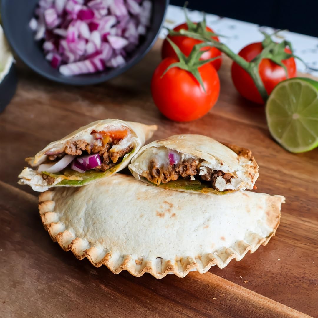 CRIMPiT Tortilla + Book Bundle - Large & Small Tortilla Sealers + Recipe Book – For 10-12” & 6” Flour Tortillas | BPA-Free, Dishwasher Safe | Perfect for Air Fryers | Manufactured in UK & USA