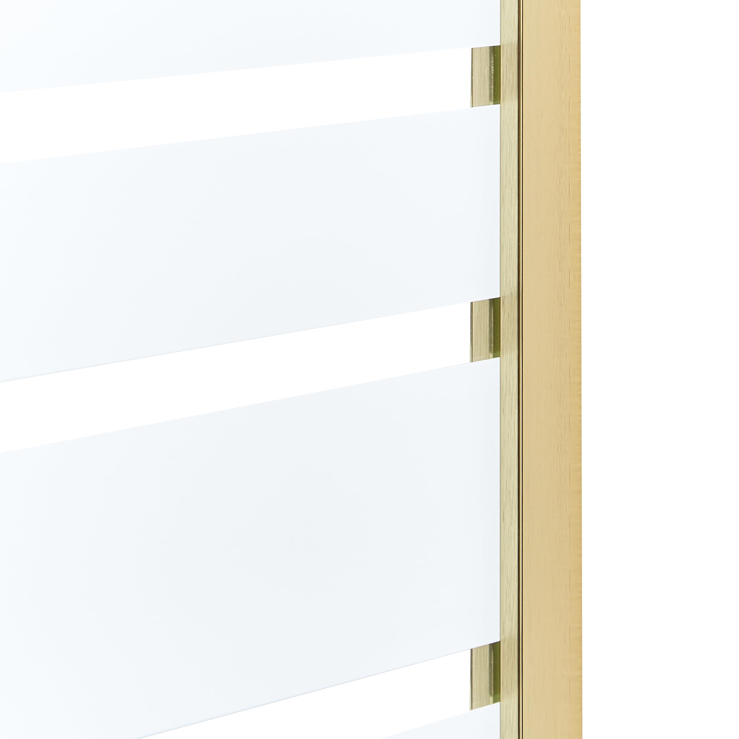 Mampara de baño minimalista con puerta de vidrio templado dorado 140 x 120 cm Tuapi