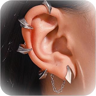 Claw Ear Cuff Earrings Gold Dragon Claw Ear Clip Earrings Punk Ear Climber Earrings Gothic Ear Cuff Hanging Wrap Earrings Jewelry for Women