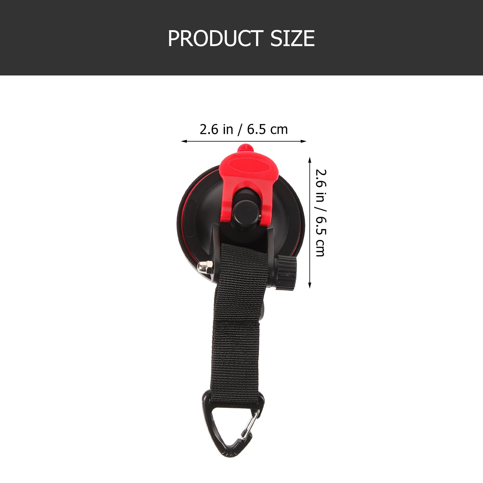 VANZACK 2Pcs Heavy Duty Suction Cups, Car Mounted Tent Hooks, Car Camping Tie Down Suction Cups with Securing Hooks, Car Suction Cup Hook for Car Awnings, Tents, Camping Tarp Accessories