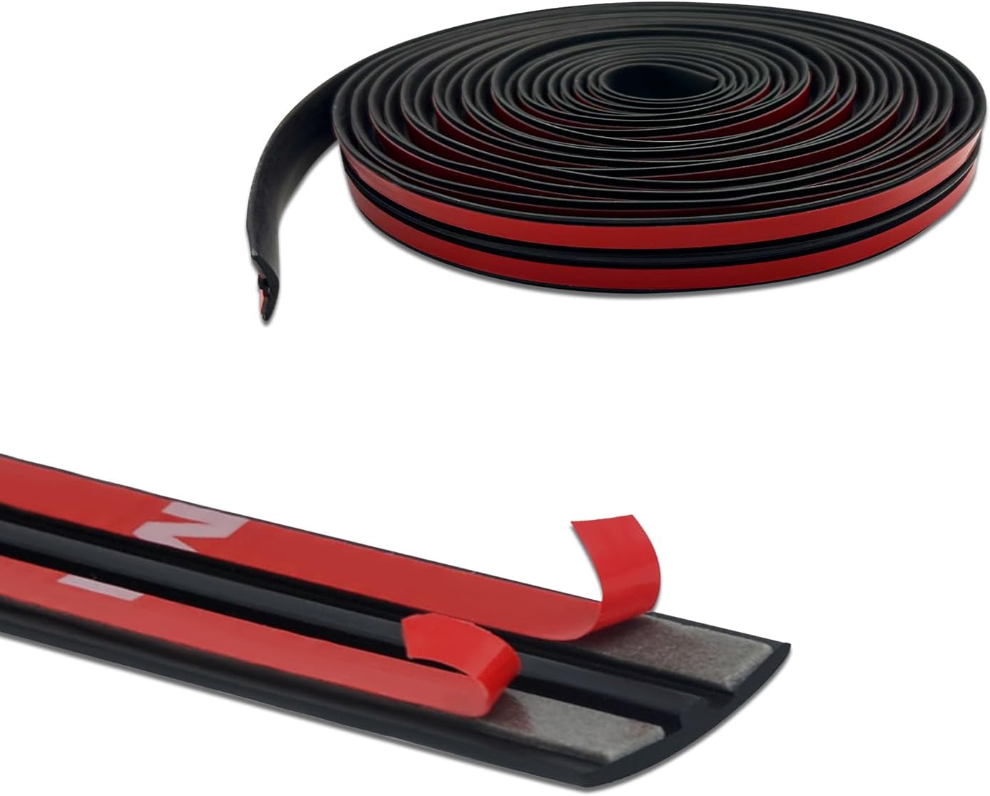 23Ft Car Weather Stripping, Tailgate Adhesive Rubber Seal Strip, Windshield Rubber Seal T Shape Sealing Strip for Car Front Rear Windshield, Keep Interior Tidy Quieter (30MM)