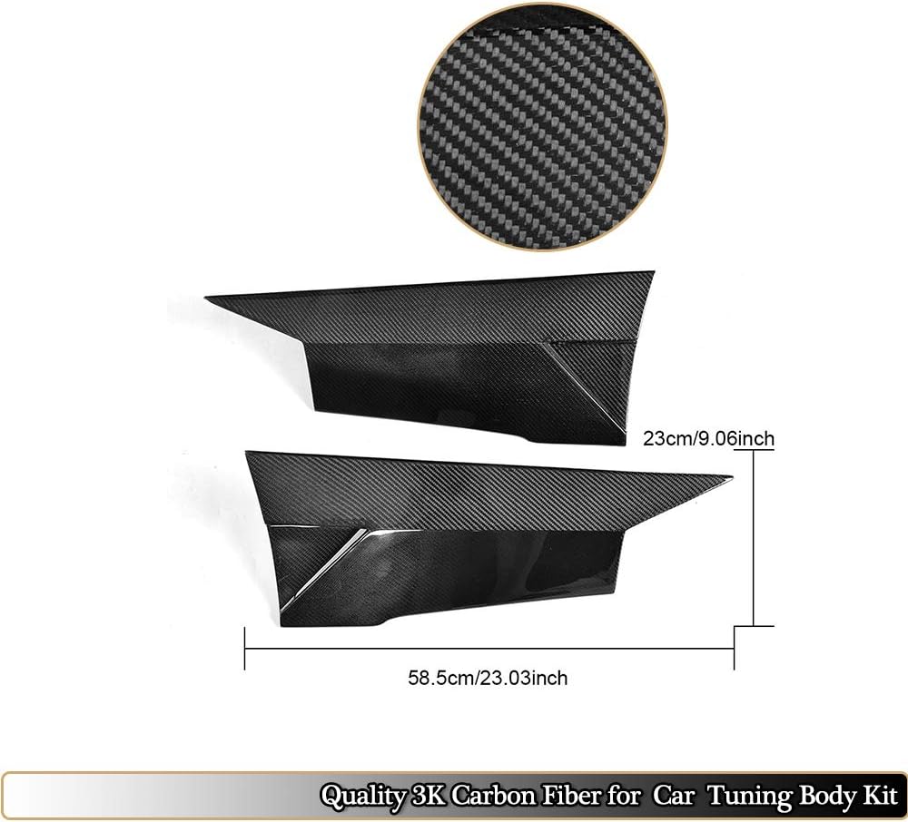 MCARCAR KIT Side Skirts Splitter fits Mercedes Benz S Class C217 S500 S550 S63 S65 AMG Coupe | Add-on Pure Carbon Fiber Car Fender Aprons Vents Protector | 2015 2016 2017