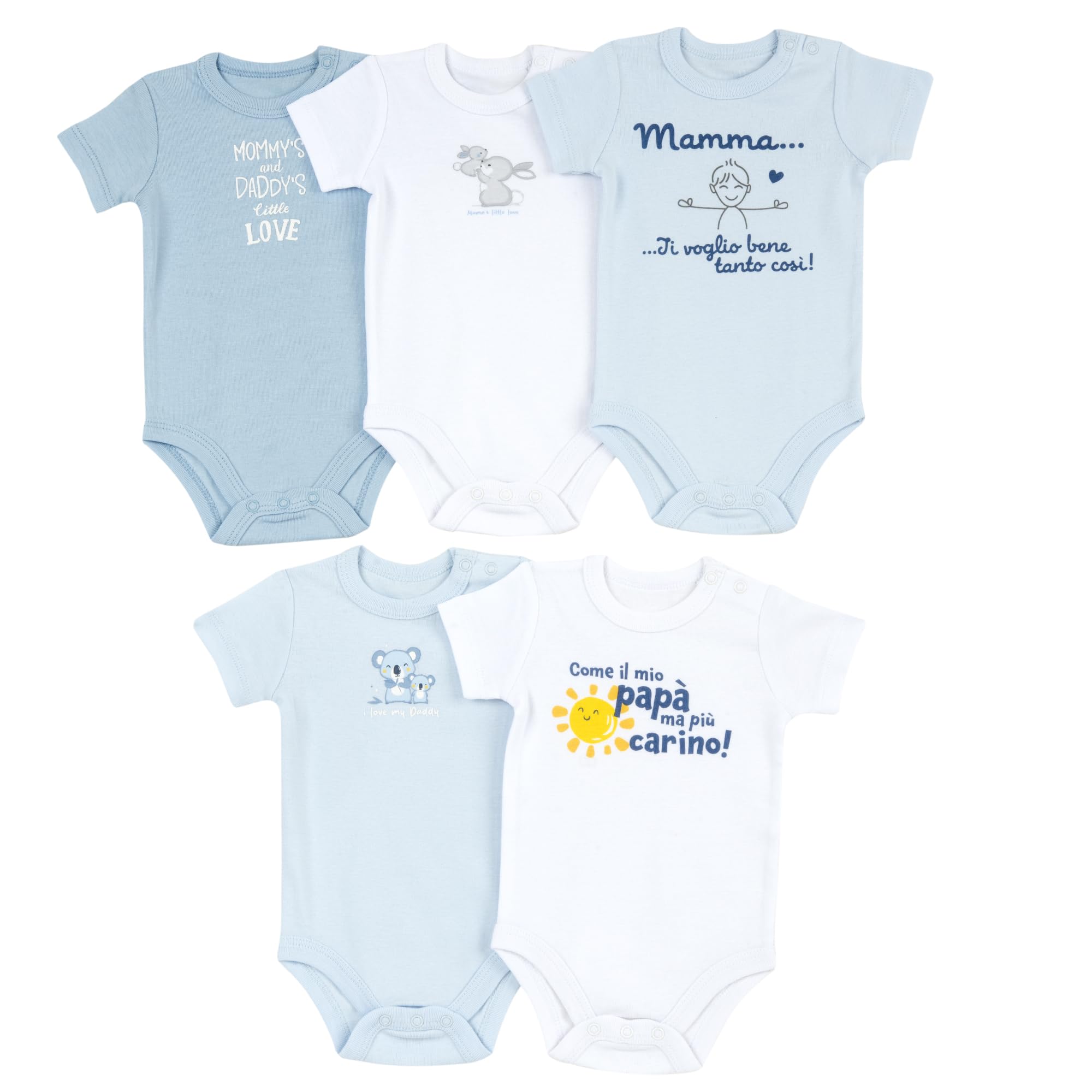 Prénatal Bebé-Niños Set de 5 Body de Manga Corta