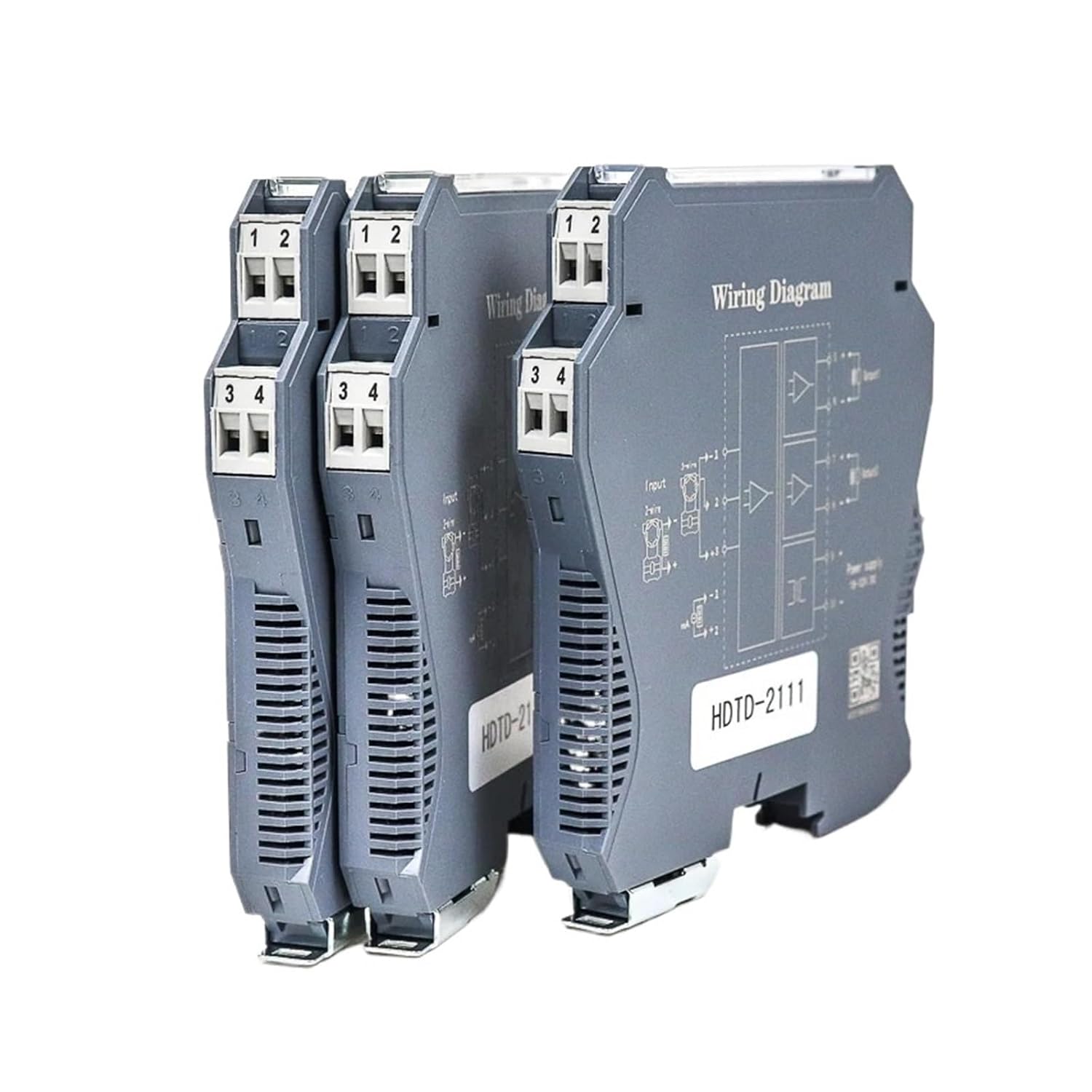 1 in 2 Out Temperature Isolator Analog Signal Converter 4 20ma pt100(Output 0-20mA,TC K 0-1300C)