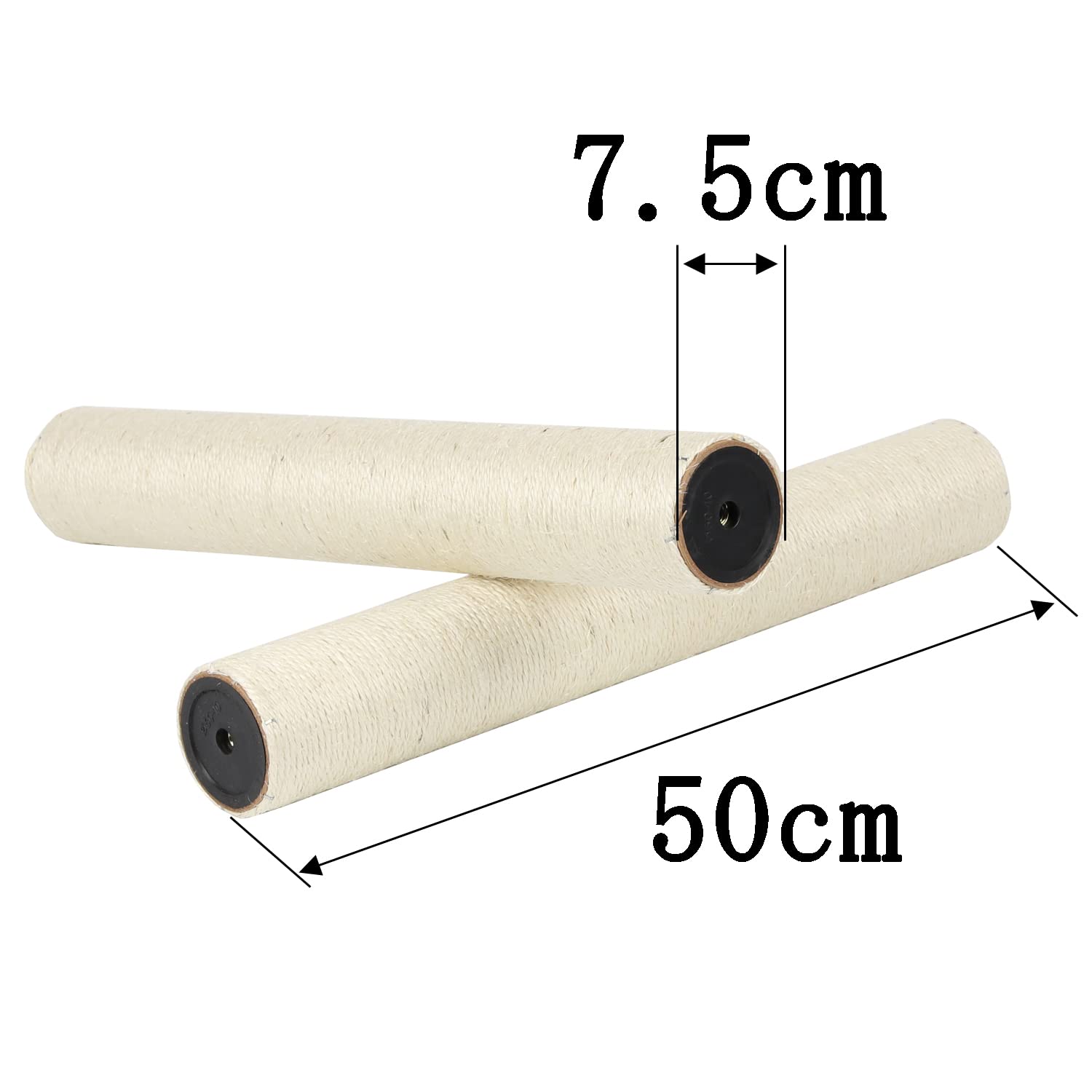 Amazon | ECCIBOUN 直径7.4cm 交換用支柱 麻 猫 爪とぎ 交換用