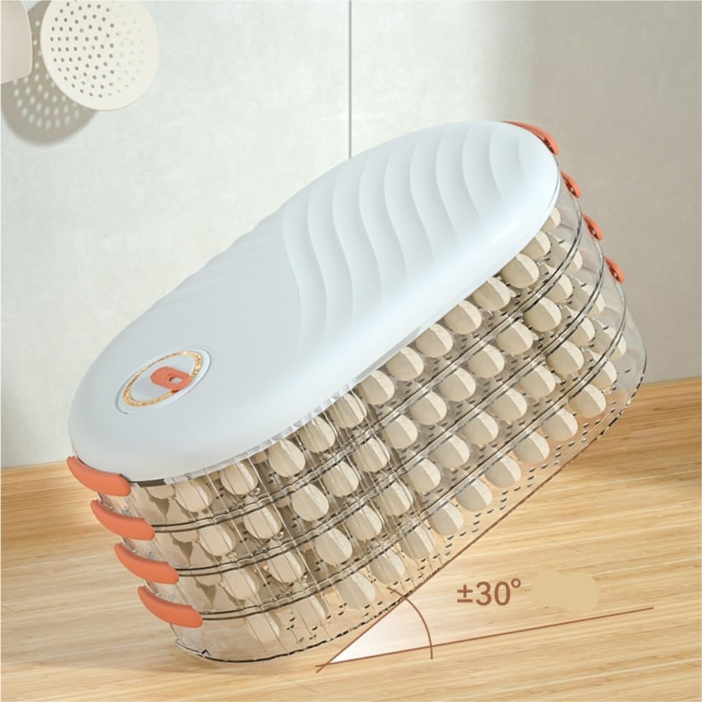 contenedor de Comida Caja de Dumpling for el hogar, Nevera, Caja Especial de conservación de Alimentos congelados, Caja de Almacenamiento de Dumpling congelada rápidamente 35 * 21 * 7CM
