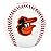 Rawlings MLB Baltimore Orioles Team Logo Baseball, White, 1