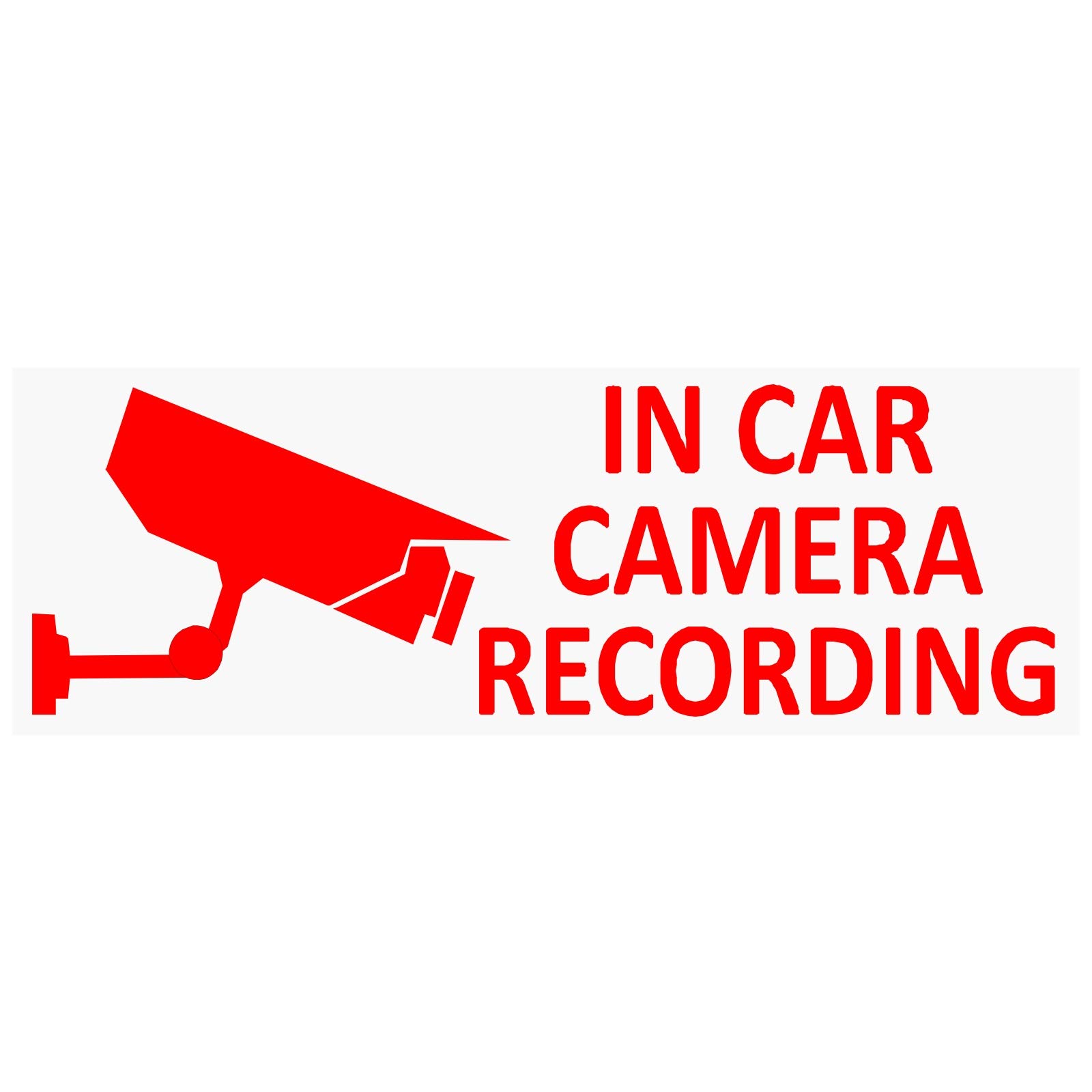 Platinum Place Red Print Onto Clear Backing 5X In Car Camera Recording Standard Red Onto Clear Camera Design Window Stickers 87X30mm Cctv Sign Van Lorry Truck Taxi Bus Mini Cab Minicab Security Pro Dashcam Notice Deterrent Protection Viper C25