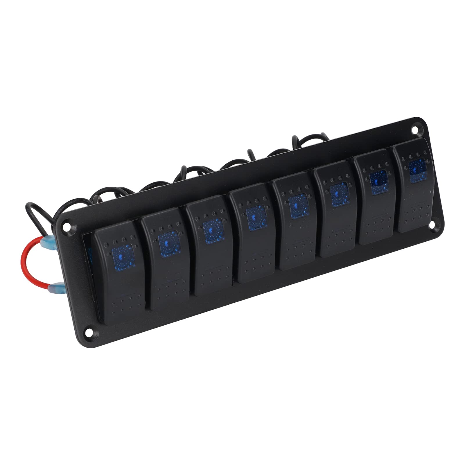Domary Panel Przełączników Kołyskowych 8-krotny, Podświetlany Diodami LED,