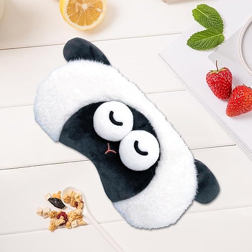 Vista 82 de PERFECTSIGHT Mascarillas para dormir, lindas cubiertas de felpa para dormir, ligeras, ajustables, de piel sintética, para mujeres y hombres