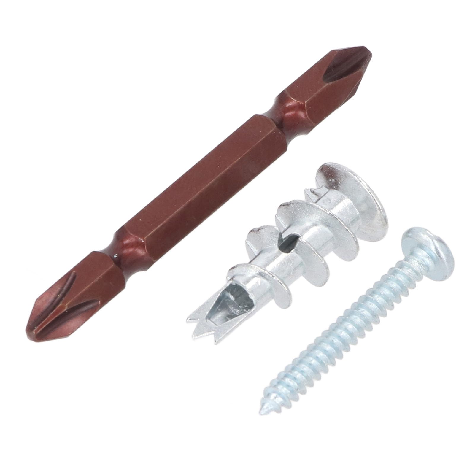 Drywall Anchors and Screws Assortment Kit, 50PCS Heavy Duty Hollow Metal Wall Anchors Zinc Alloy Self Drilling Drywall Anchors Kit