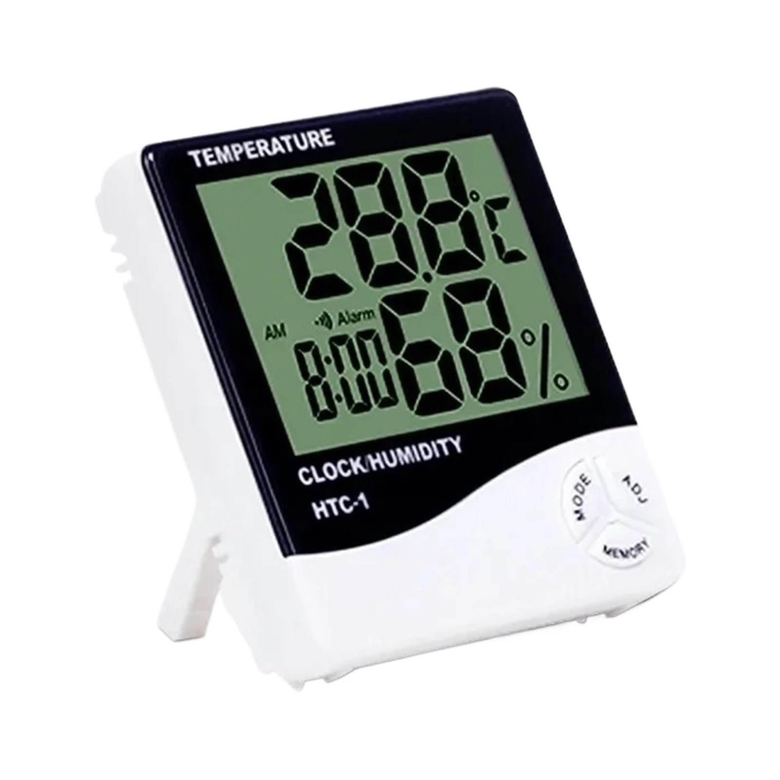 Elektroniczny termometr higrometr LCD cyfrowy miernik temperatury i wilgotności regulowana stacja pogodowa pomieszczenie wewnętrzne z budzikiem
