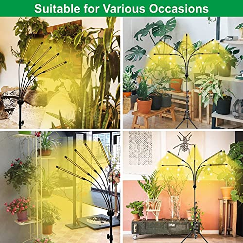Keelixin Grow Lights For Indoor Plants,5 Heads Plant Lights For Indoor Plant,Led Full Spectrum Plant Lights,Adjustable Plant Grow Light,4/8/12H Timer,Warm White Grow Lamp For Various Plant #TOP6