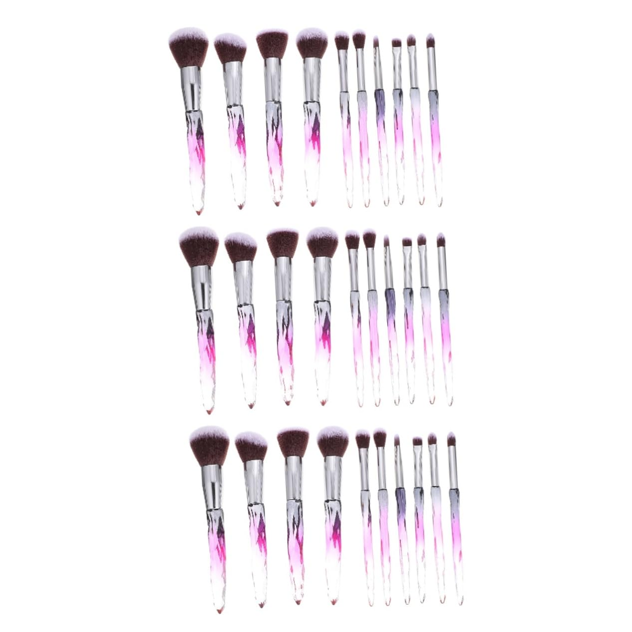 Ipetboom 30pezzi Pennelli Professionali Per Trucco Spazzole Per Fondotinta Contouring e Ombretto Con Manico e Setole Sintetiche Per Makeup Artist e Principianti