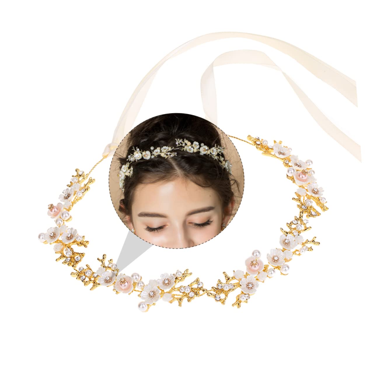 Healeved 2stücke Braut Haarschmuck Blumenkranz Haardekoration Für Hochzeiten Und Feiern Leicht Und Zu Tragen Gefertigt Für Geeignet