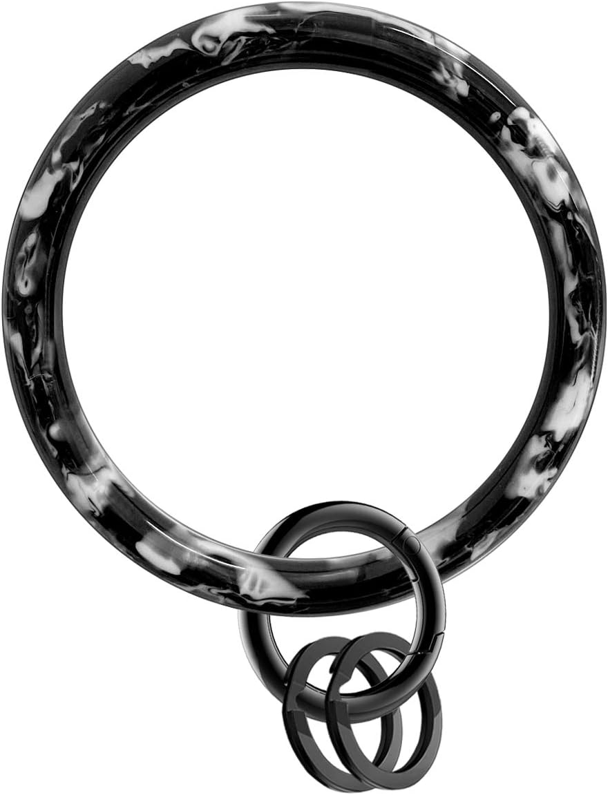 Idakekiy Key Ring Bracelet Wristlet KeyChain Bangle Keyring Holder for Women Girl