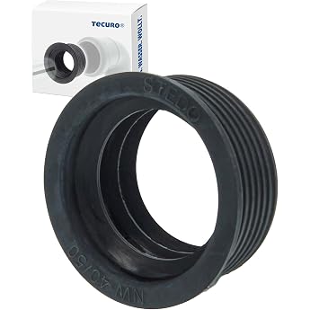 tecuro Siphon-Gummimanschette f r Abflussrohr Au en   50 mm x Innen   40 mm passt zu LKA- bzw Rotstrich und HT-Programm