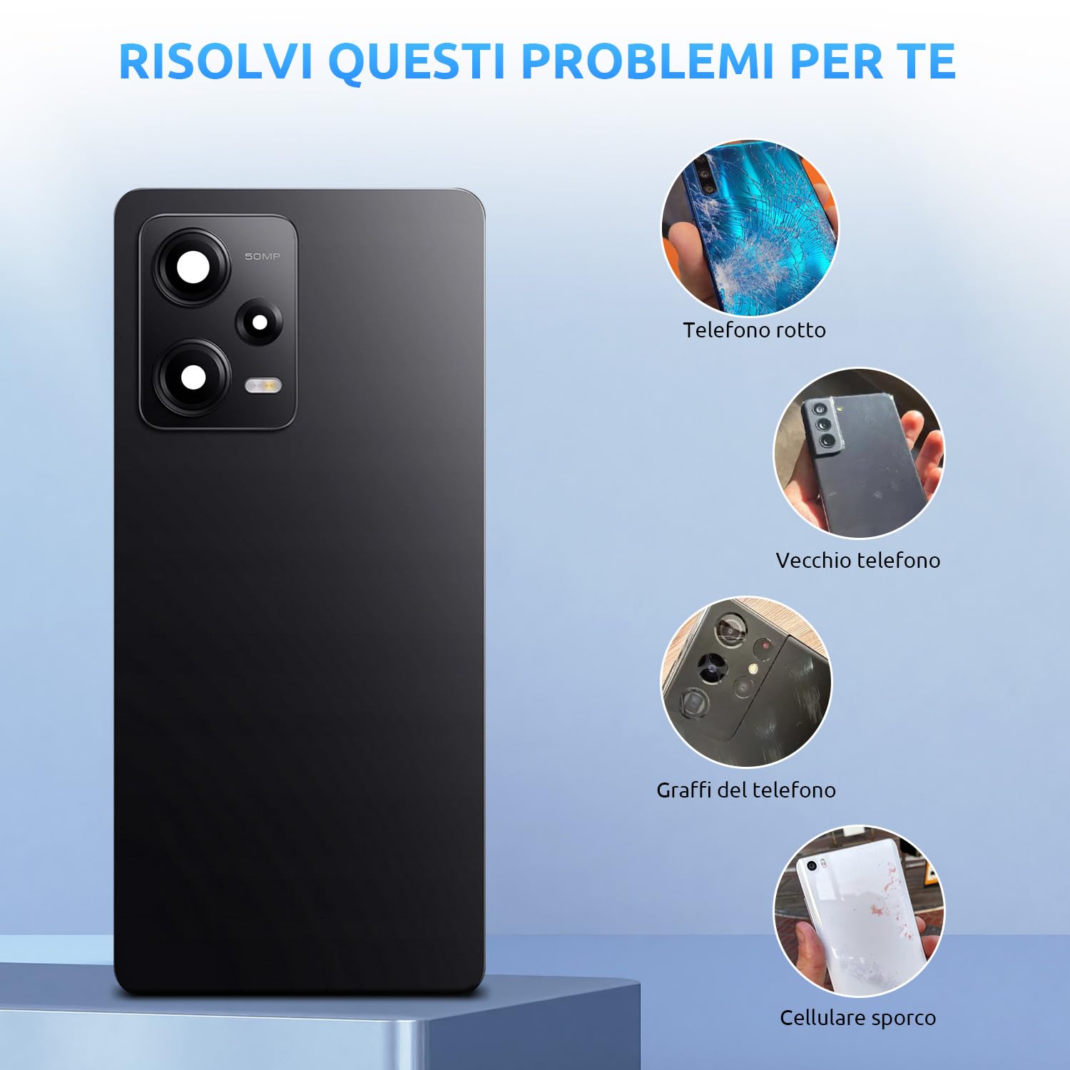 FOTOCAMERA POSTERIORE PER XIAOMI REDMI NOTE 9 PRO M2003J6 M2003J6B2G Back Camera