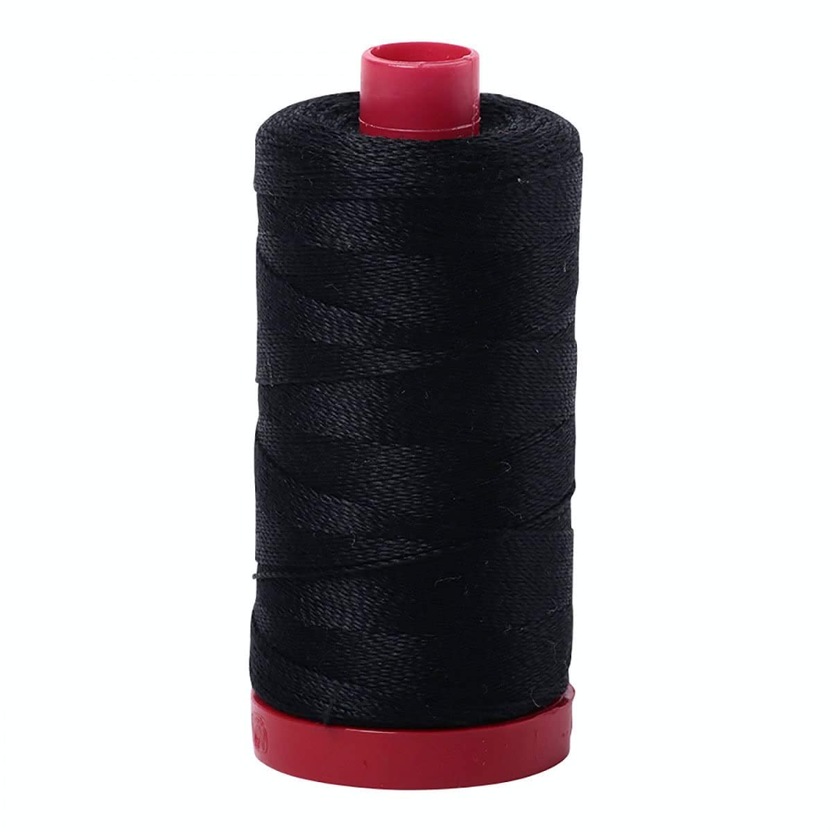 AurifilMako Cotton 12 Weight 2 Ply Large Spool 386 Yards 325 Meters Black
