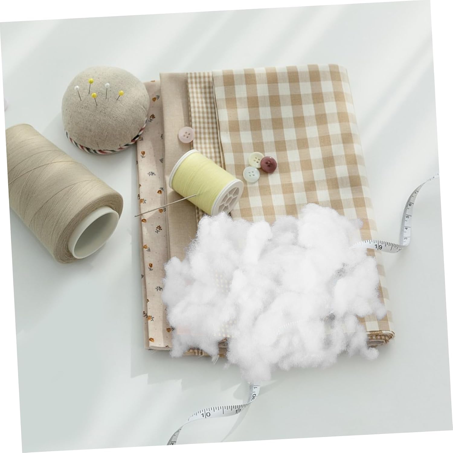PP Cotton Stuffing White 150g for Stuffed Animals, Pillow Filling