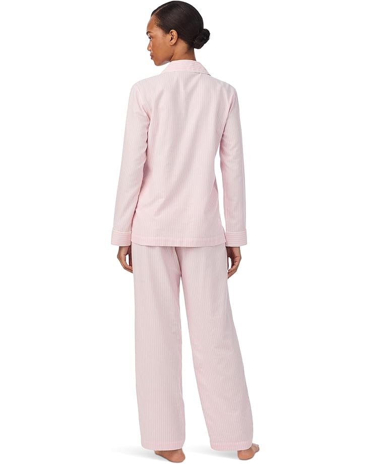 Lauren Ralph Lauren Woven Long Sleeve Notch Collar Long Pant Pajama Set - #2 of 3