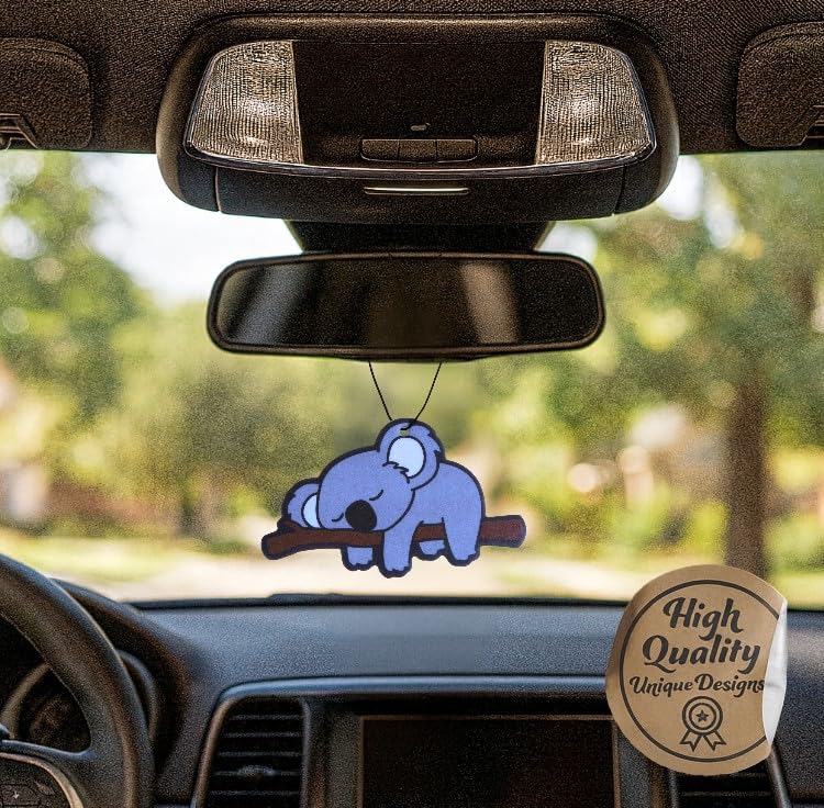 Image of Fresh Fresheners Cute and Funny Lazy Koala Car Air Freshener 4 Pack Scented with Premium Oils