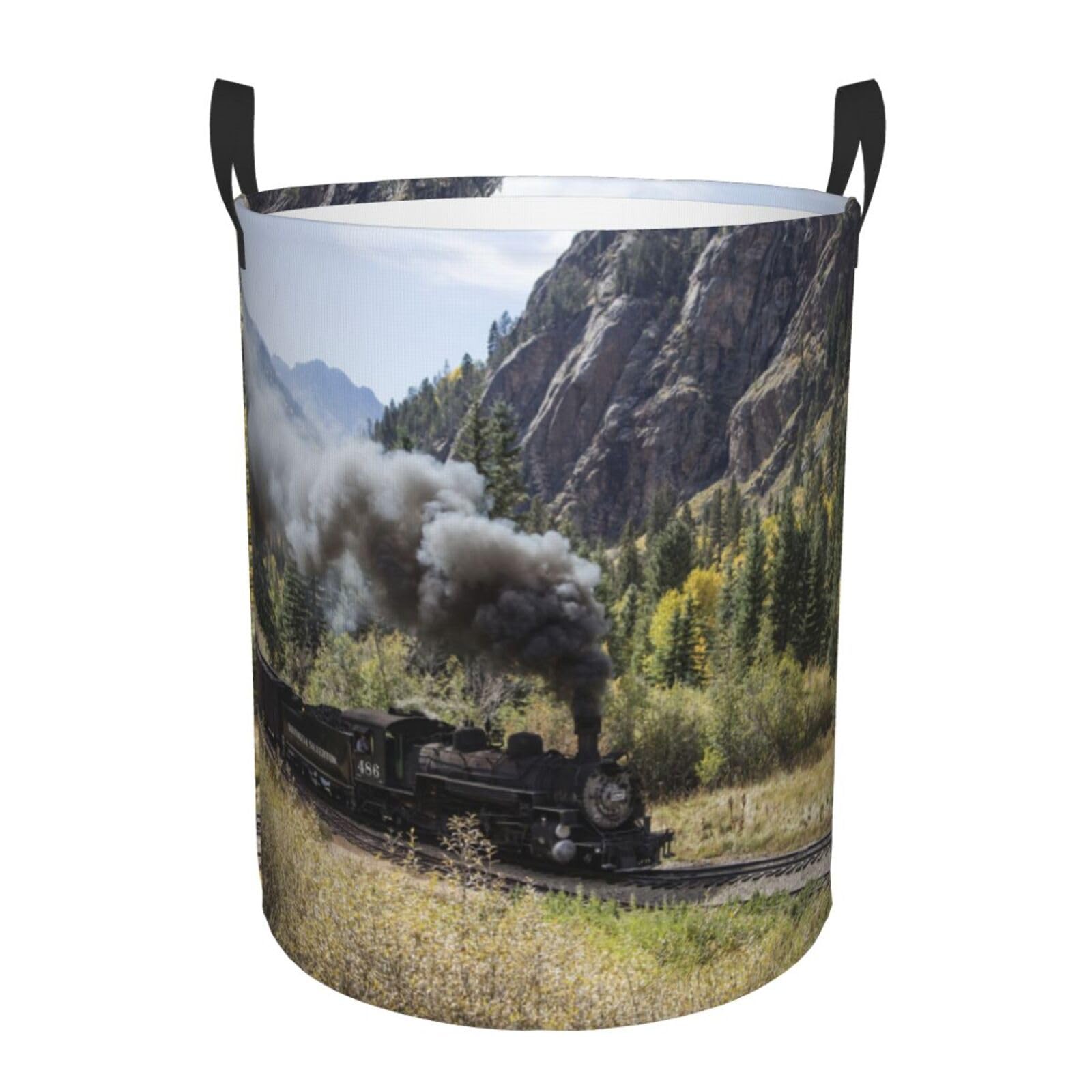 Grand panier à linge locomotive pour ranger la chambre d'enfant