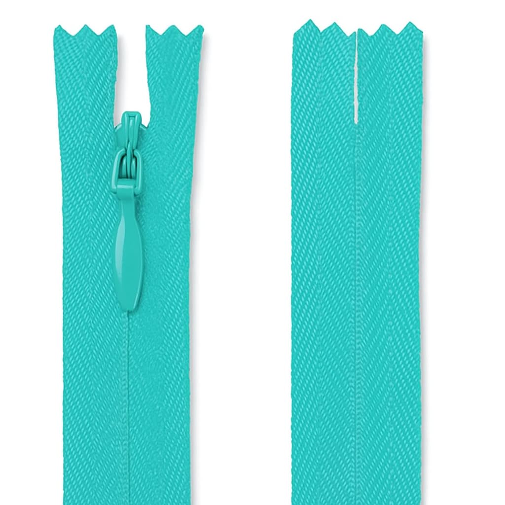Invisible Zip Light Turquoise 9" (23cm) - Concealed Closed-End Nylon Zipper for Sewing & Dressmaking: Skirts, Dresses, Cushions, Costumes & Alterations by Giddy Square
