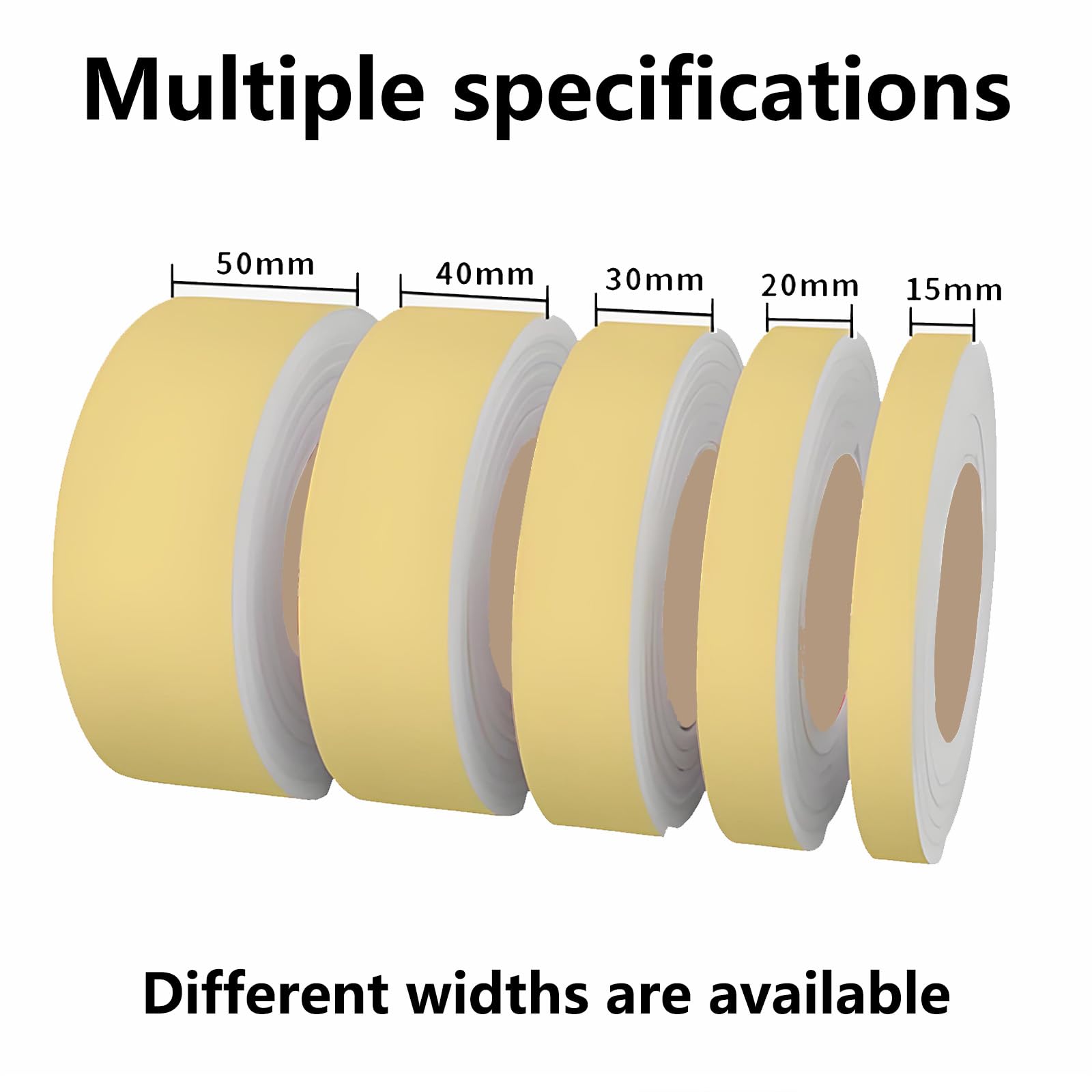 Cinta de espuma autoadhesiva para burletes, Cinta de espuma EPDM Tira sellado autoadhesiva 10 mm x (10-50)(10mmx20mm)