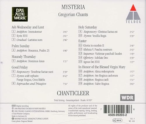 Miniatura 2 de Mysteria Gregorian Chants