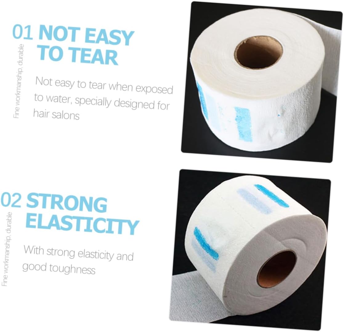 10 Rolls Barber Neck Paper Strips, White Paper Neck Band