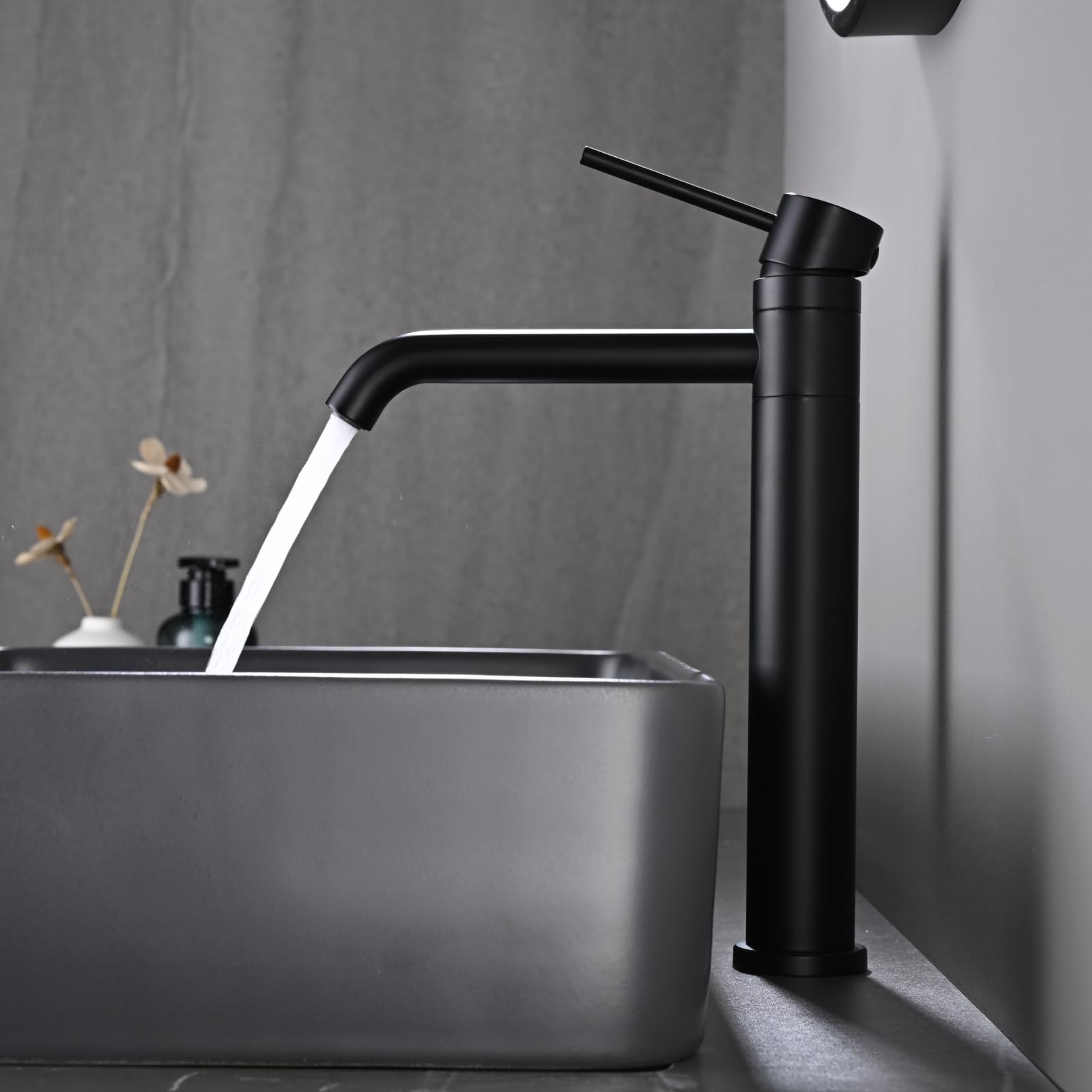 Robinet Salle De Bain Mitigeur Lavabo Haut Industriel Noir Muro | Leroy