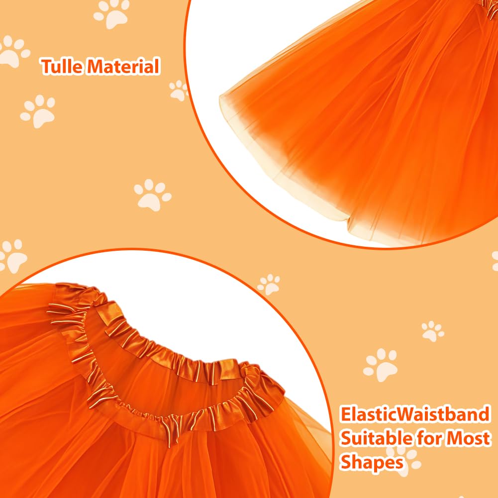 ZappelStift Fox Costume Dress Up Set, 2Pcs Fox Mask Orange Tutu Skirt Kids Animal Fancy Outfit - Image 3