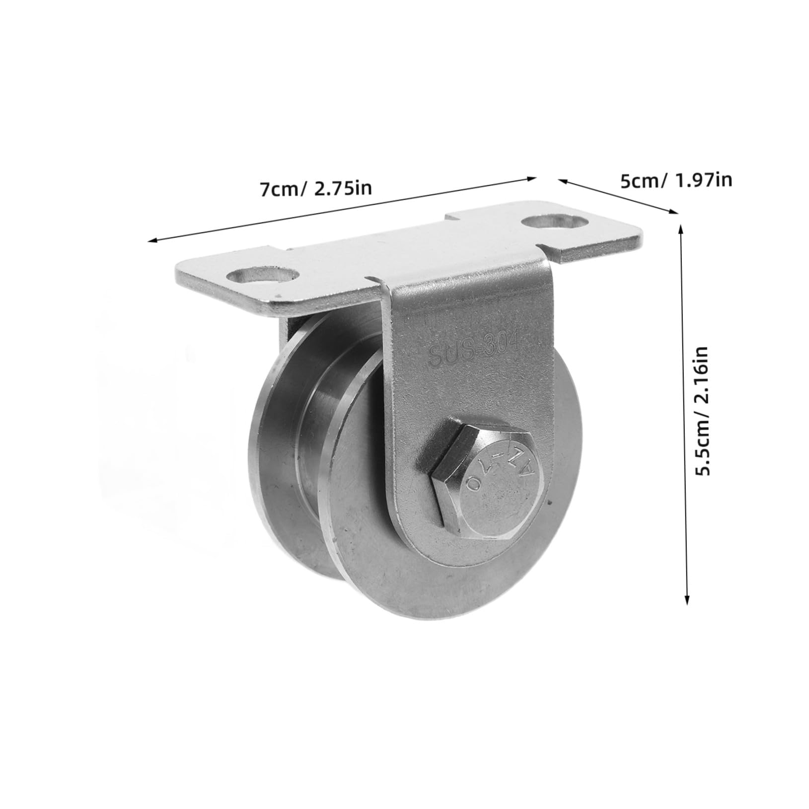 Poleas de pared resistentes con rodamientos para puertas correderas, cabrestantes y aplicaciones de elevación