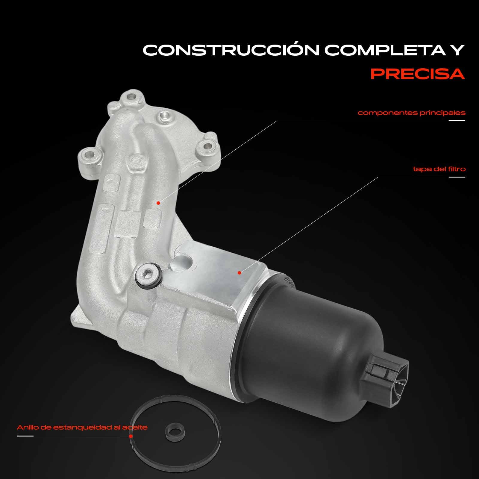 Frankberg Enfriador de aceite aceite de motor carcasa del filtro de | Compatible con: Xsara N1, Bipper AA, Berlingo/Berlingo Primer monovolumen GFK GJK MF, 306 7B N3 N5, C3 II SC