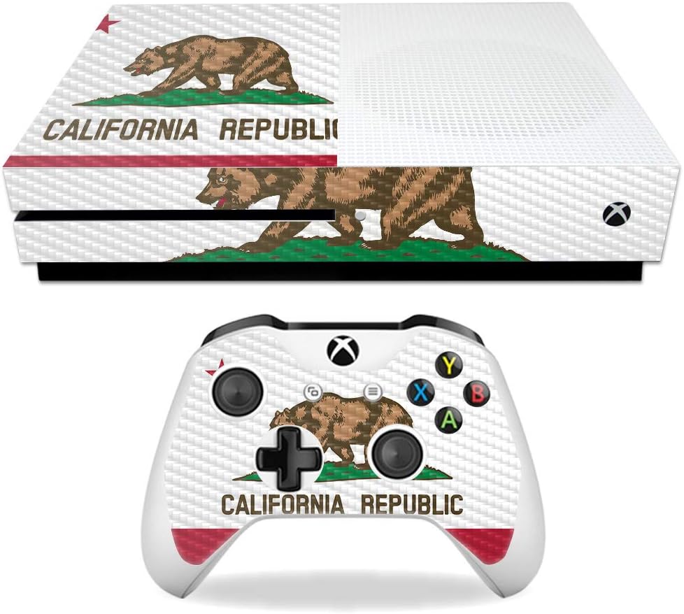 MightySkins Carbon Fiber Skin for Microsoft Xbox One S - Shell Blanket | Protective, Durable Textured Carbon Fiber Finish | Easy to Apply, Remove, and Change Styles | Made in The USA