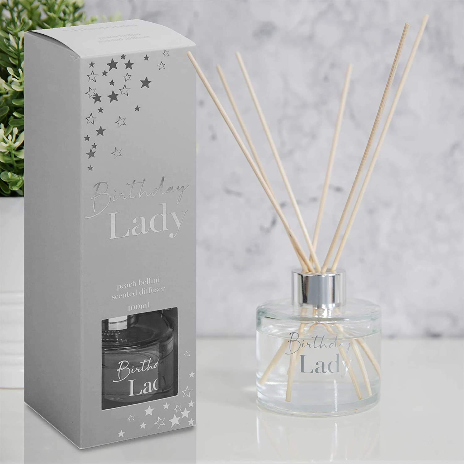 Milestones Peach Bellini Scented Reed Diffuser 100ml (Birthday Lady)