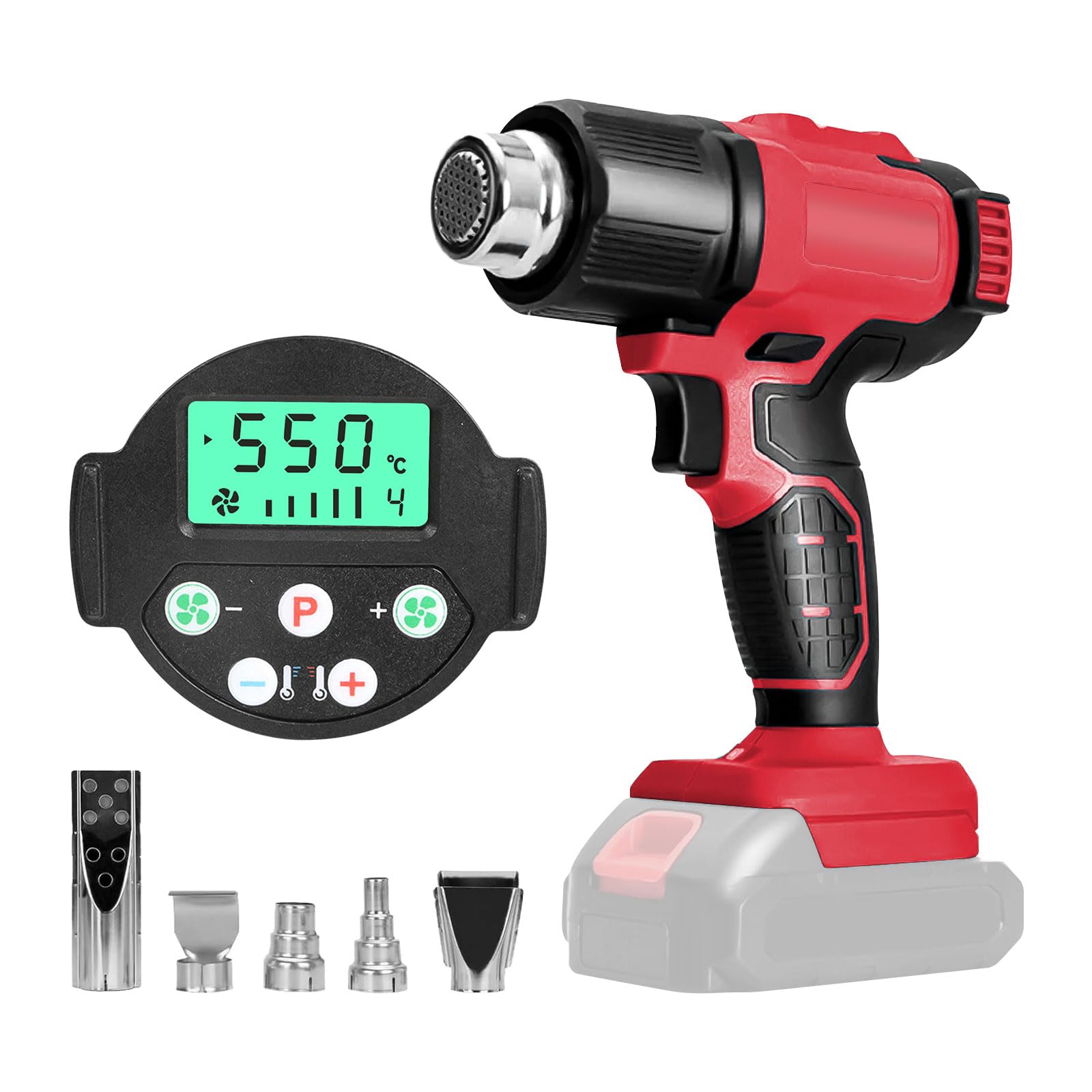 Pistola Termica Senza Fili Milwaukee 18V - 5 Ugelli, Max 550&deg;C, Per Lavori Fai-da-te E Professionali