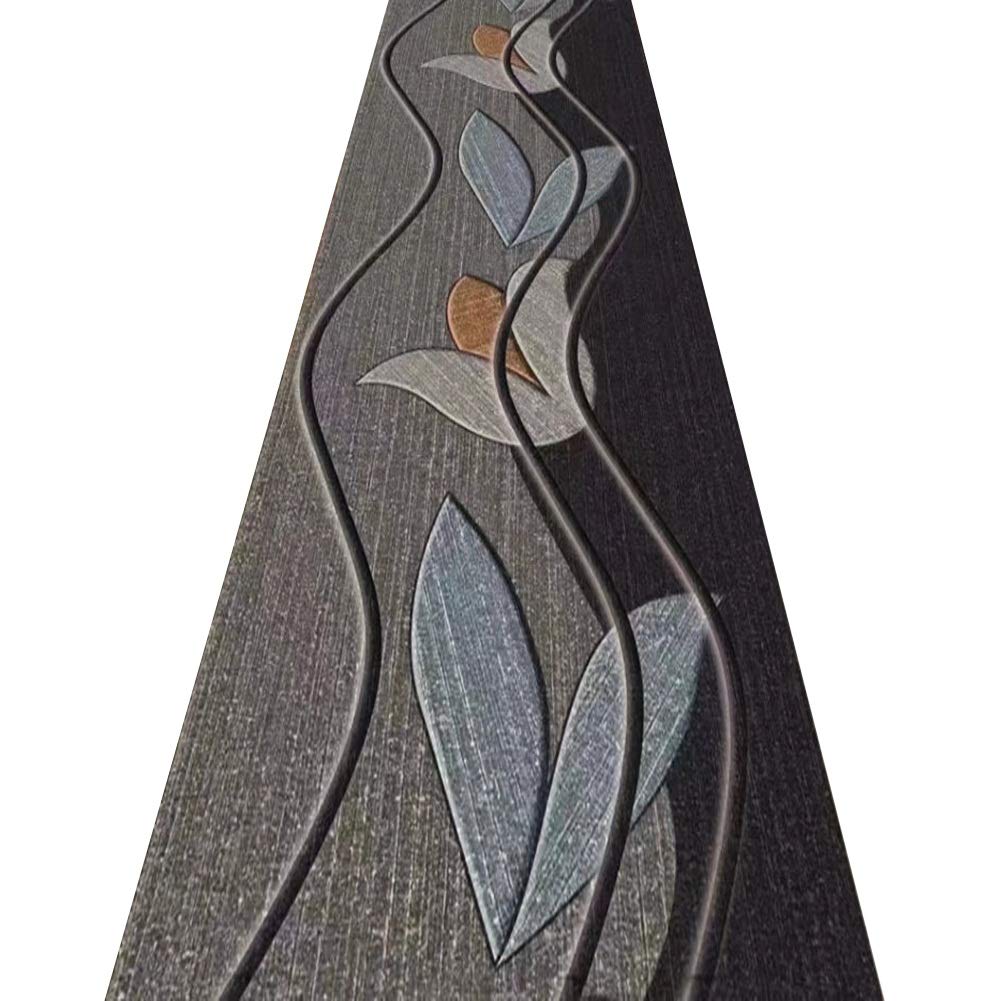 Tapis couloir gris et noir sur mesure de 1.1x3m pour l'allée ou la cuisine