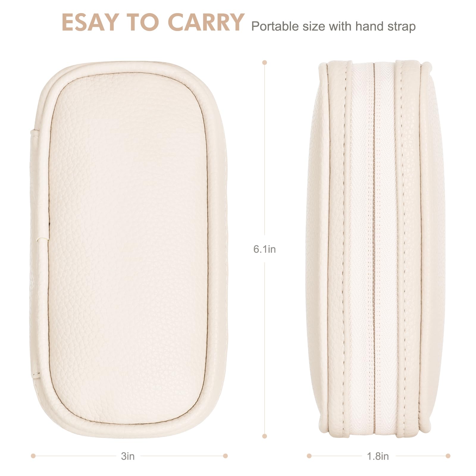 Tampon Holder for Purse, Portable period Bag with Handle,Travel Pads Tampons Pouch, Pu Leather Small Tampon Organizer Case for Feminine Products, Waterproof Period Bags for Women
