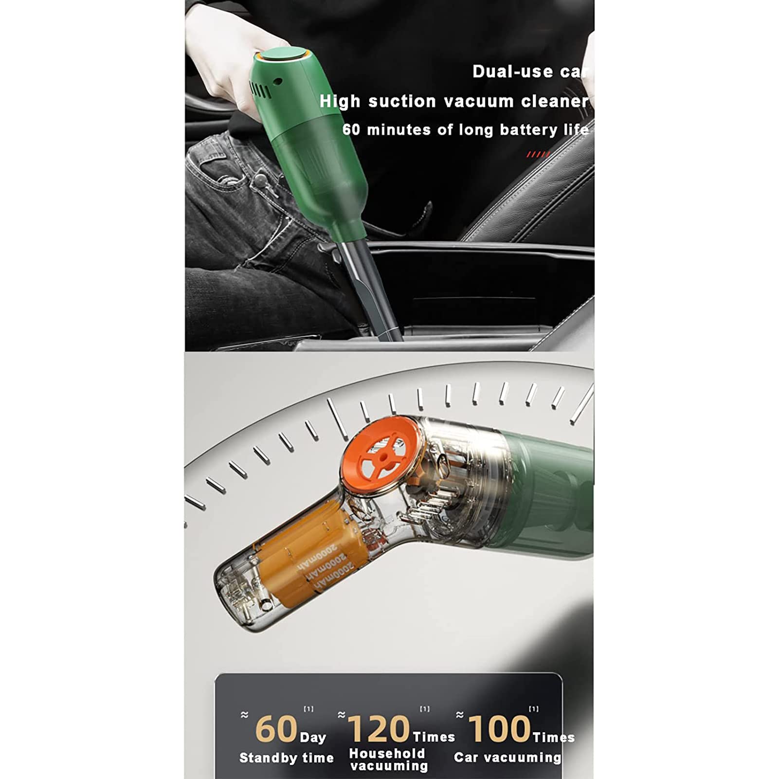 Soffiante Ad Aria Compressa, Aria Compressa Elettrico Rimuovi Polvere Elettrico Rimuovi Polvere Aria Compressasenza Fili per La Pulizia di Laptop Auto Tastiera