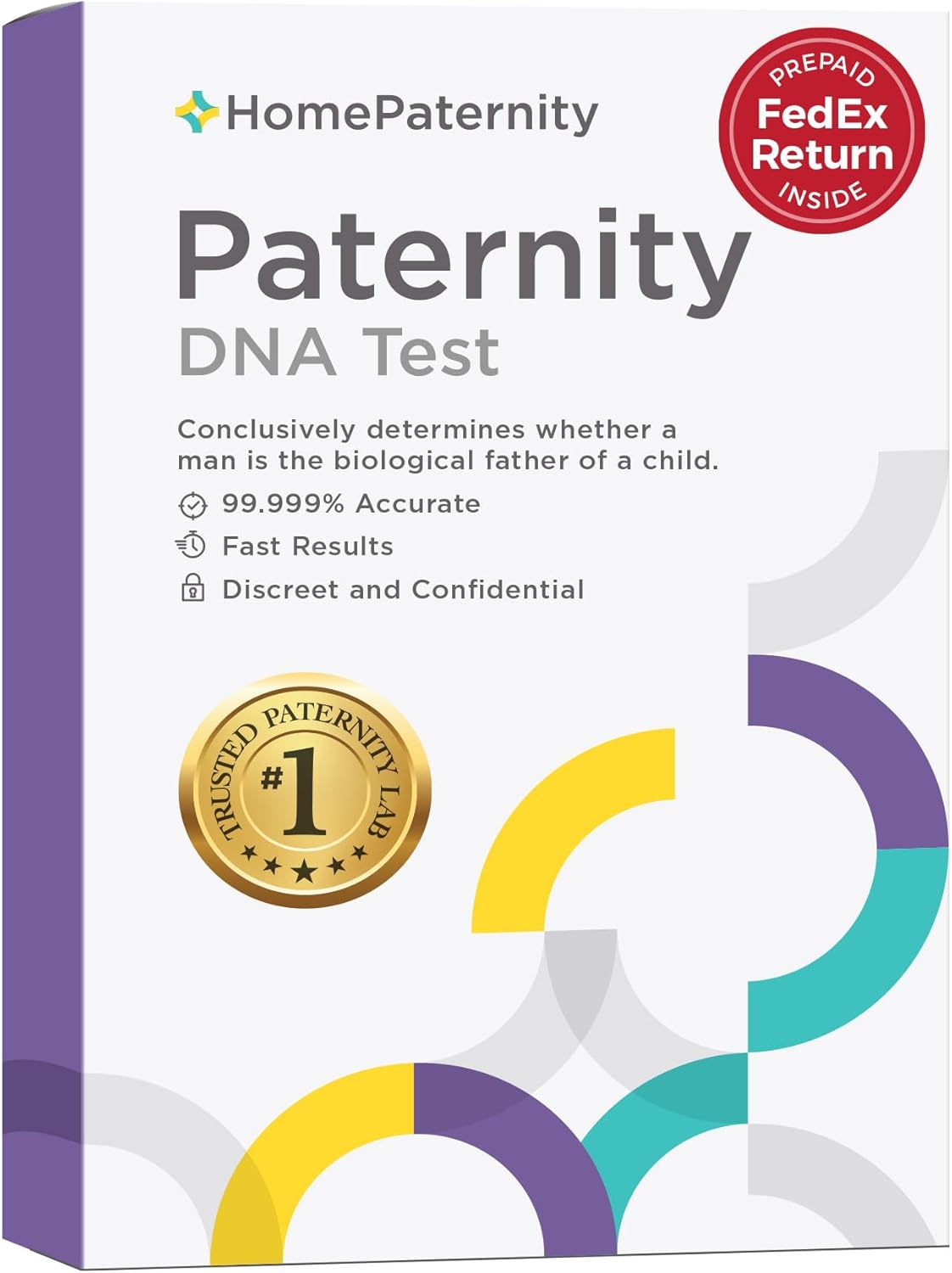 DNA Paternity Testing for Child and Father, FedEx Return, Over 99.99% Confidence, All Fees Included, Fast Results