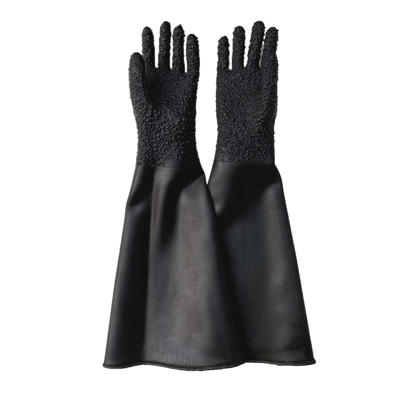 Guantes de chorro de arena para chorro de arena, protección de trabajo seguro, chorro de arena con partículas, 300 x 680 mm