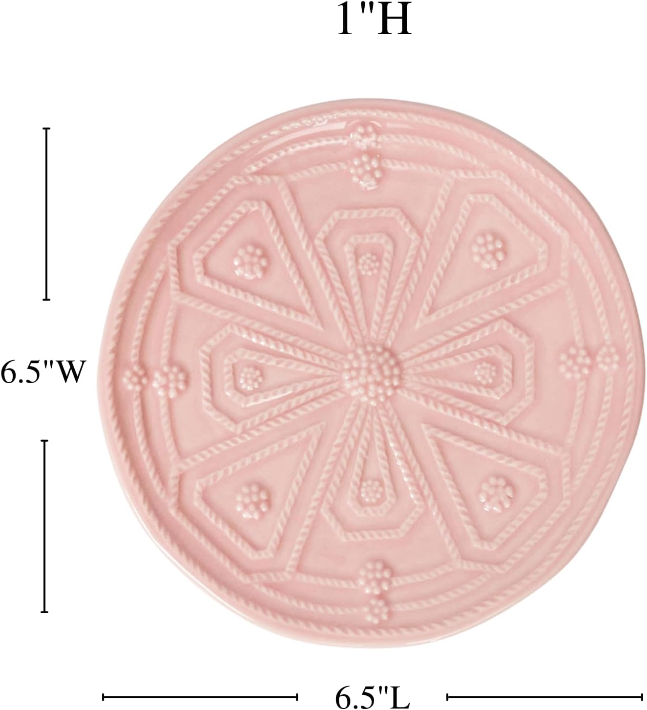 Juliska Jardins Du Monde Side/Cocktail Plate Assorted Set/4 - Blush